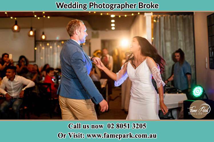 Photo of the Groom and the Bride dancing Broke NSW 2330