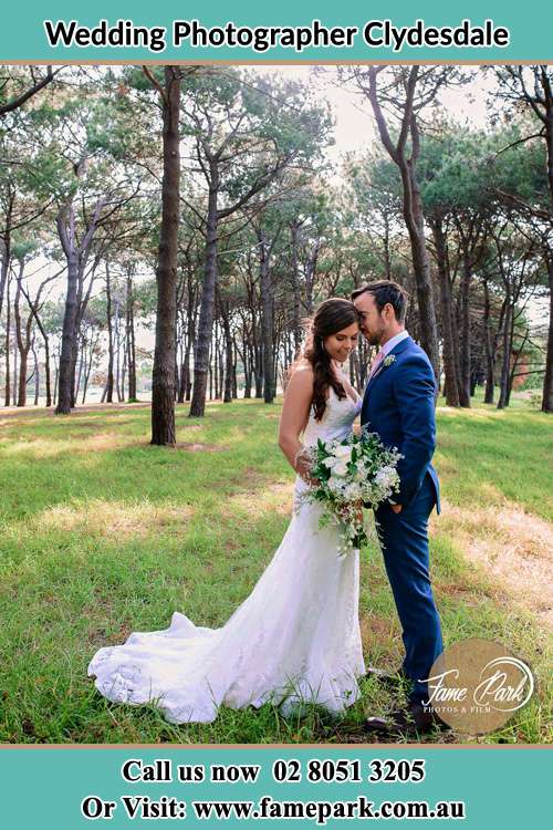 Photo of the Bride and the Groom at the yard Clydesdale NSW 2330