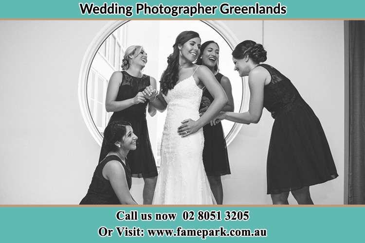 Photo of the Bride and the bridesmaids near the window Greenlands NSW 2330