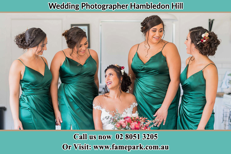 Photo of the Bride and the bridesmaids Hambledon Hill NSW 2330